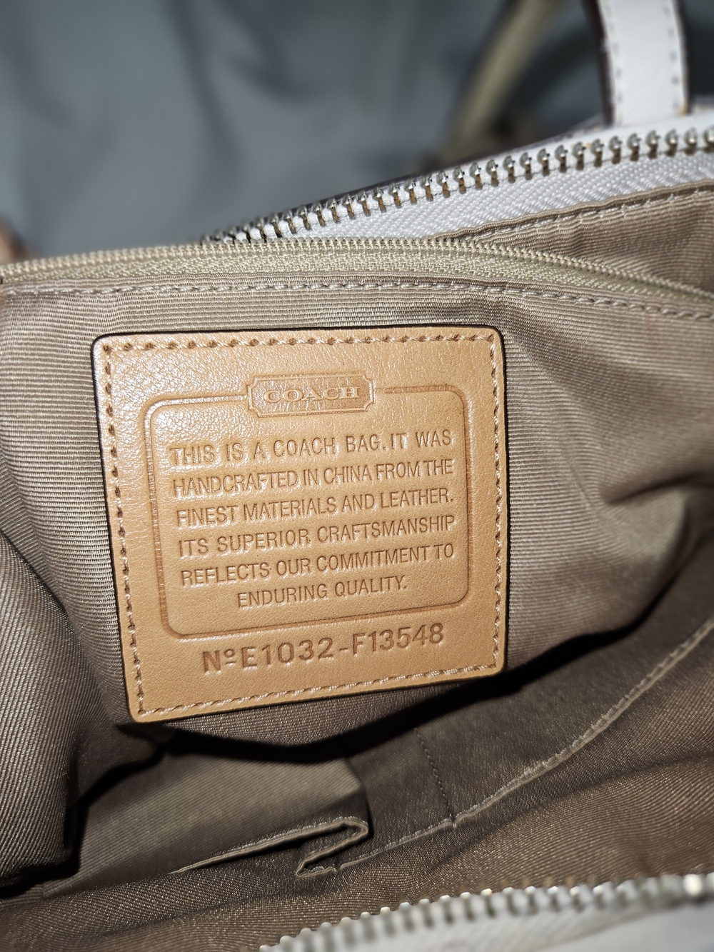 Coach Signature Canvas Tote in Brown and Cream - Picture 5 of 9